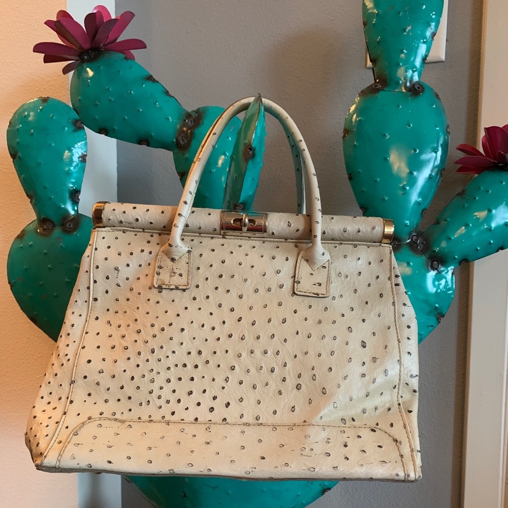 Genuine leather satchel bag